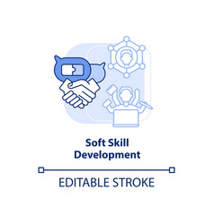 Soft Skill Development Light Blue Concept Icon