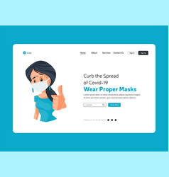 Wear Proper Masks Landing Page