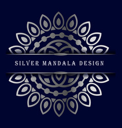 Beautiful Silver Mandala Background