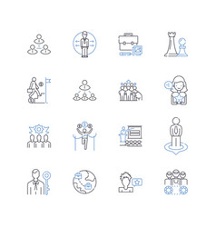 Industrial Relations Line Icons Collection