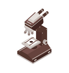 Isometric School Microscope Composition