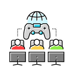 Multiplayer Games Game Development Color Icon