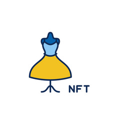 Nft Woman Dress Colored Icon - Fashion Sign