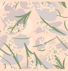 Pattern Spring Flowers Daffodils Pastel