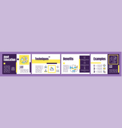 Adult Education Yellow And Purple Brochure