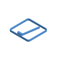 Blue Isometric Icon Of Putter Pad