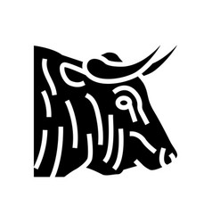 Bull Animal Zoo Glyph Icon