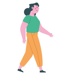 Pedestrian Woman Walking Cartoon