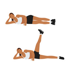 Woman Doing Lying Side Hip Abduction Exercise