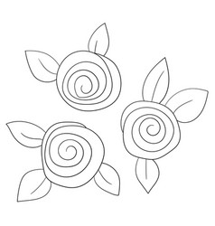 Floral Silhouette Art Line Flowers In Continuous