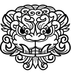 Oriental Foo Dog Face