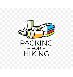 Packing For Hiking Shoes Clothes Graphic Design