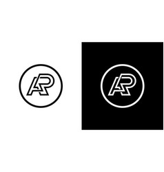 Business Logo Monogram Ar Letter Initial Black