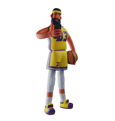 Lovely 3d Basketball Athlete Cartoon Picture