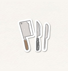 Set Of Knives Sticker