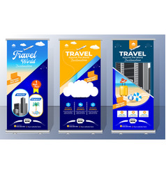 Travel Agency Roll Up Digital Tours Roll Banner