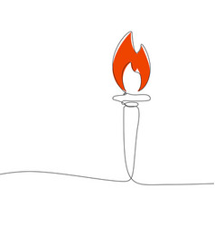 Icon Of Burning Torch