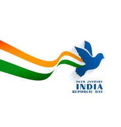 26th January Republic Day Banner With Peace Bird