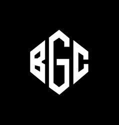 Bgc Letter Logo Design With Polygon Shape