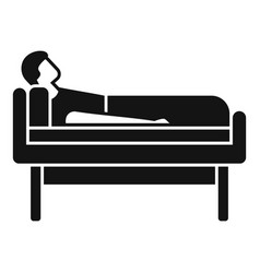 Person At Hospital Bed Icon Simple Health