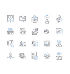 Workplace Duties Line Icons Collection