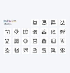 25 Education Line Icon Pack