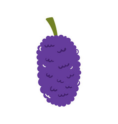 Fruit Mulberry In Cartoon Hand Drawn Simple Style