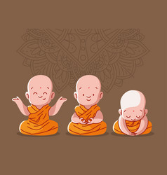 Group Buddhist Monk