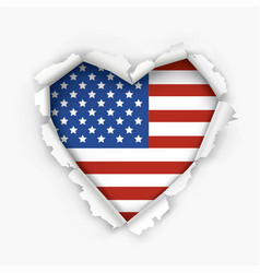 I Love America Paper Heart Symbol