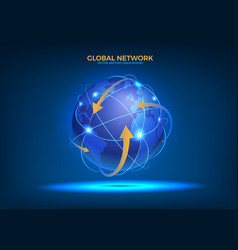 World Globe Global Network Map Internet Connect