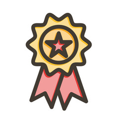 Achievement Thick Line Filled Colors Icon