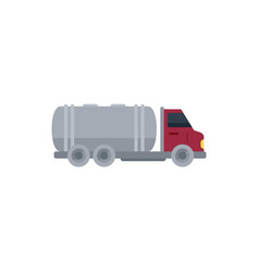 Milk Tank Truck Icon Flat Factory Cheese