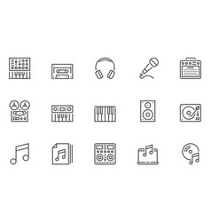 Music Line Icons Set