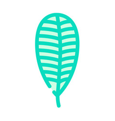 Plumeria Tropical Leaf Color Icon