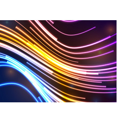 Colorful Glowing Neon Motion Lines Abstract