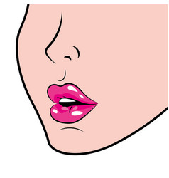 Face Profile With Sexy Lips