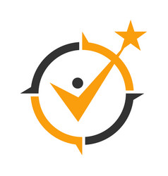 Insurance Success Star Icon Brand Identity