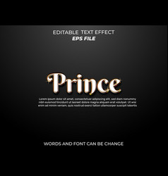 Prince Text Effect Font Editable Typography 3d