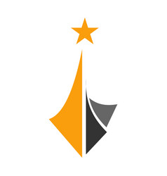 Insurance Success Star Icon Brand Identity