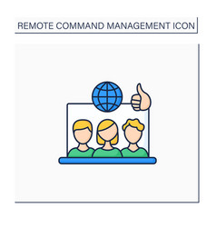 Remote Working Culture Color Icon