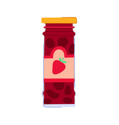 Strawberry Jam Jar Cartoon