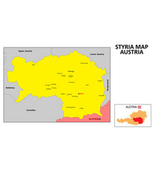 Styria Maine Map State And District Map Of