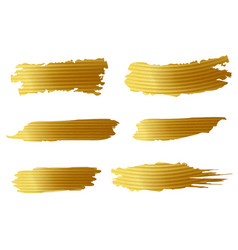 Gold Paint Brush Stroke Set