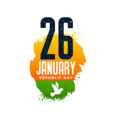 Grungy Style 26th January Republic Day Card