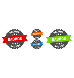 Nachos Sign Round Ribbon Label Set Seal