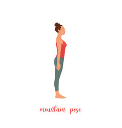 Tadasana Or Mountain Pose Side View Isol