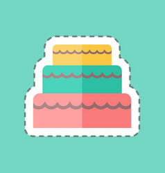 Sticker Line Cut Wedding Cake Suitable