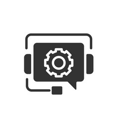 Tech Support Black Glyph Icon