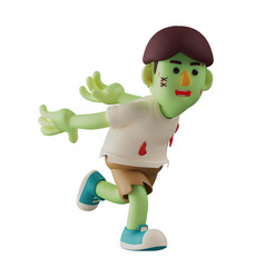 3d Zombie Cartoon Start To Jump