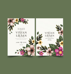 Beautiful Floral Wedding Card Templates Design